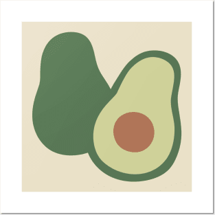 Minimal Avocado Posters and Art